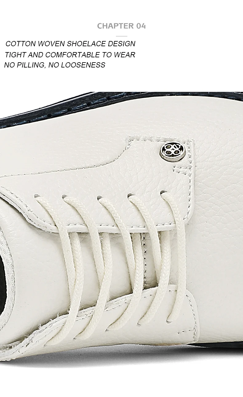 Golf Schuhe Für Männer 2024, Neue Weiß Professionelle Wasserdichte Nicht-slip Spikeless Outdoor Freizeit Walking Training Golfer Turnschuhe – Detail 5