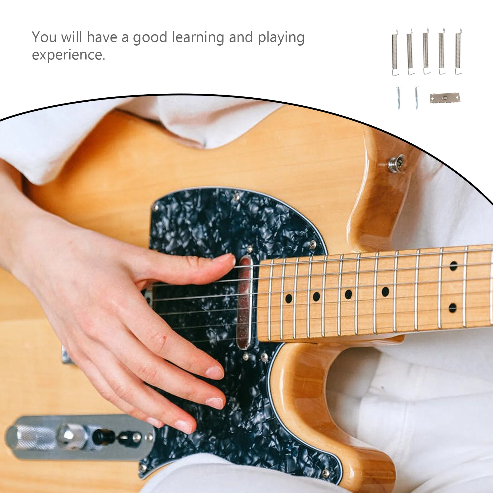 

10pcs Stainless Steel Electric Guitar Accessories Tremolo Springs Mounting Repair Kit Guitar Tremolo Claw Screws Set
