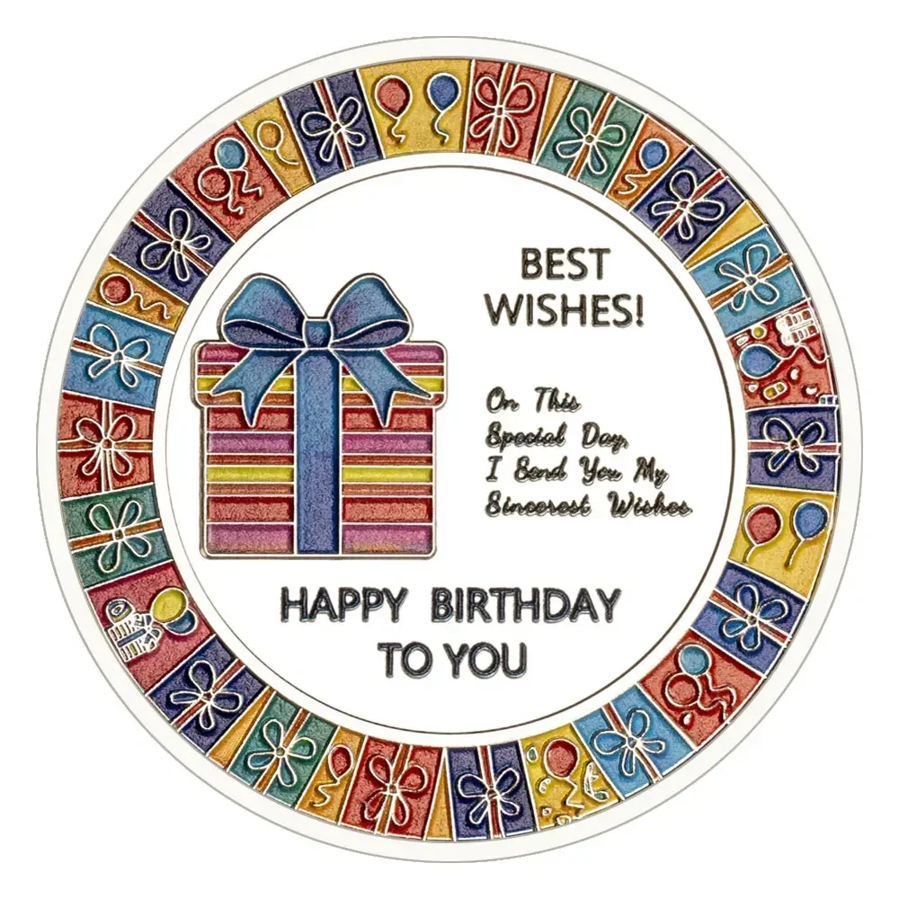 عملة تذكارية لعيد الميلاد السعيد مطلية بالذهب، عملات معدنية ملونة قابلة للجمع، هدايا عيد ميلاد للأصدقاء