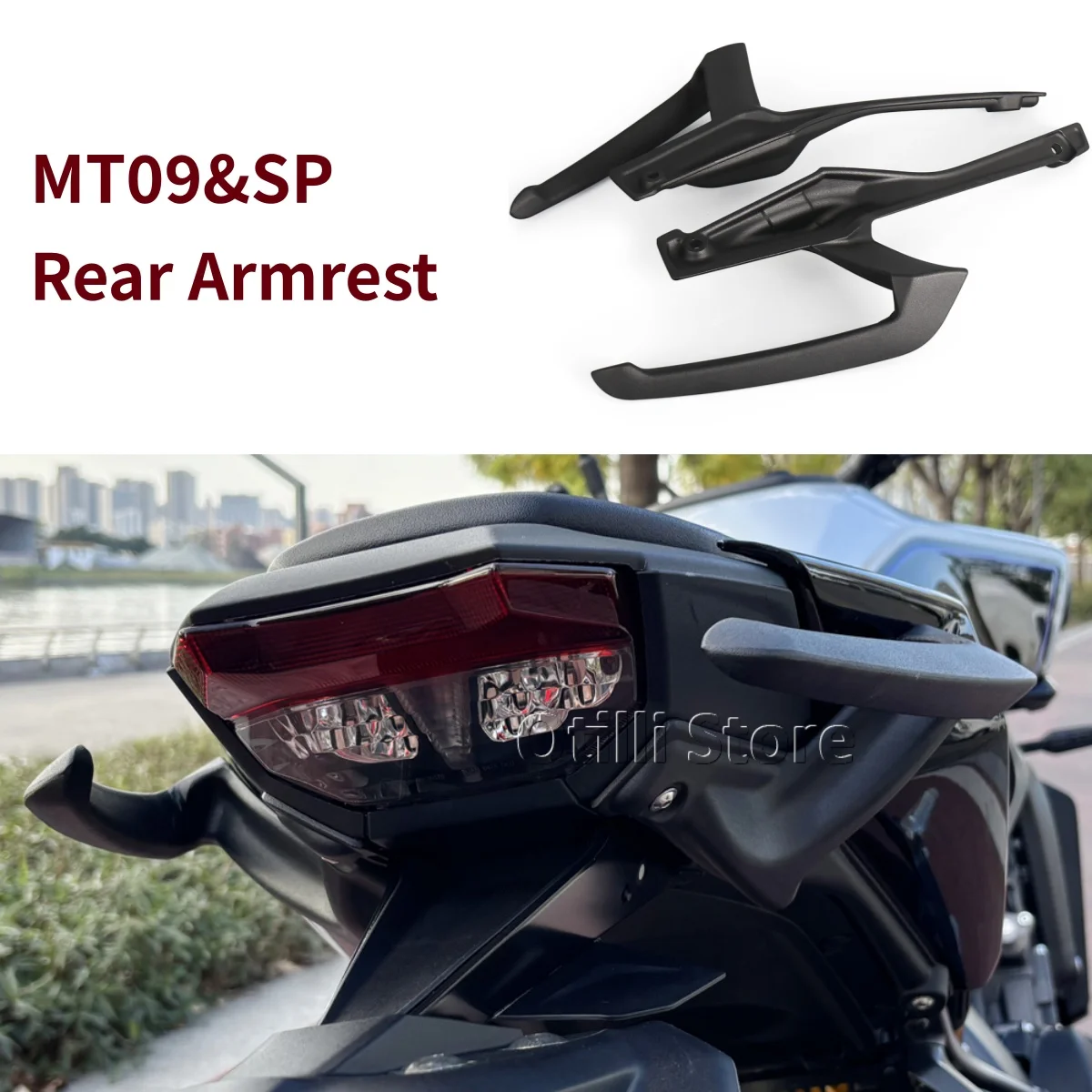 

Аксессуары для мотоциклов MT09, комплект алюминиевого заднего подлокотника, пассажирская ручка, подлокотники для YAMAHA MT-09 MT 09 SP 2024 2025