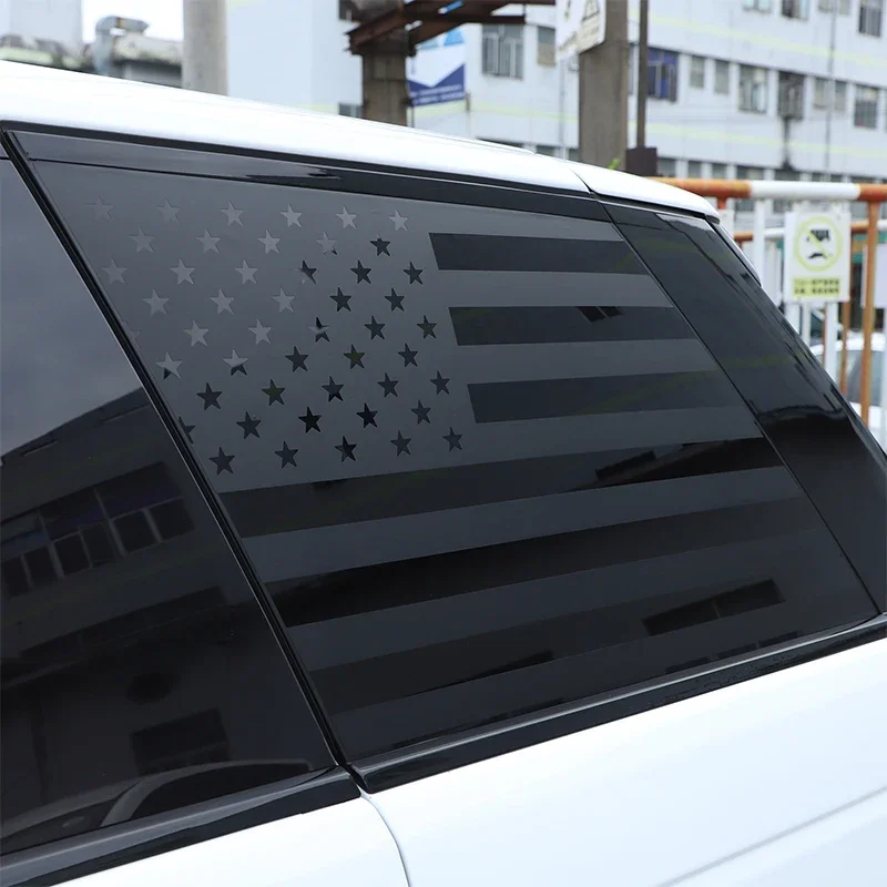 For Land Rover Range Rover Vogue L405 2013-2022 PVC Black Car Rear Side Window Glass Trim Sticker Car Accessories