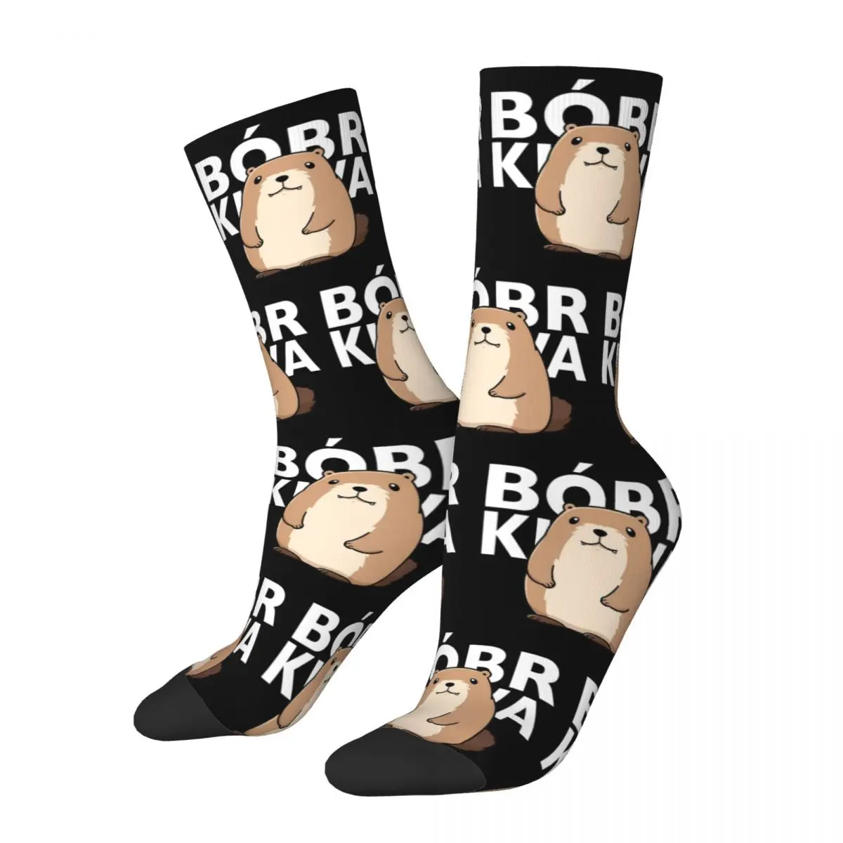 Cute Poland Beaver Bober Meme Socks Merch For Men Women Polish Bobr Kurwa Soccer Socks Warm Best Gifts