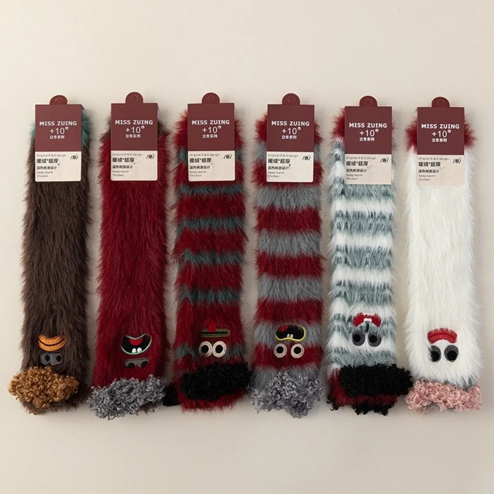 

Kawaii Funny Winter Socks Cartoon Pattern Warm Floor Socks Medium Tube Thickened Tube Sock Winter Season