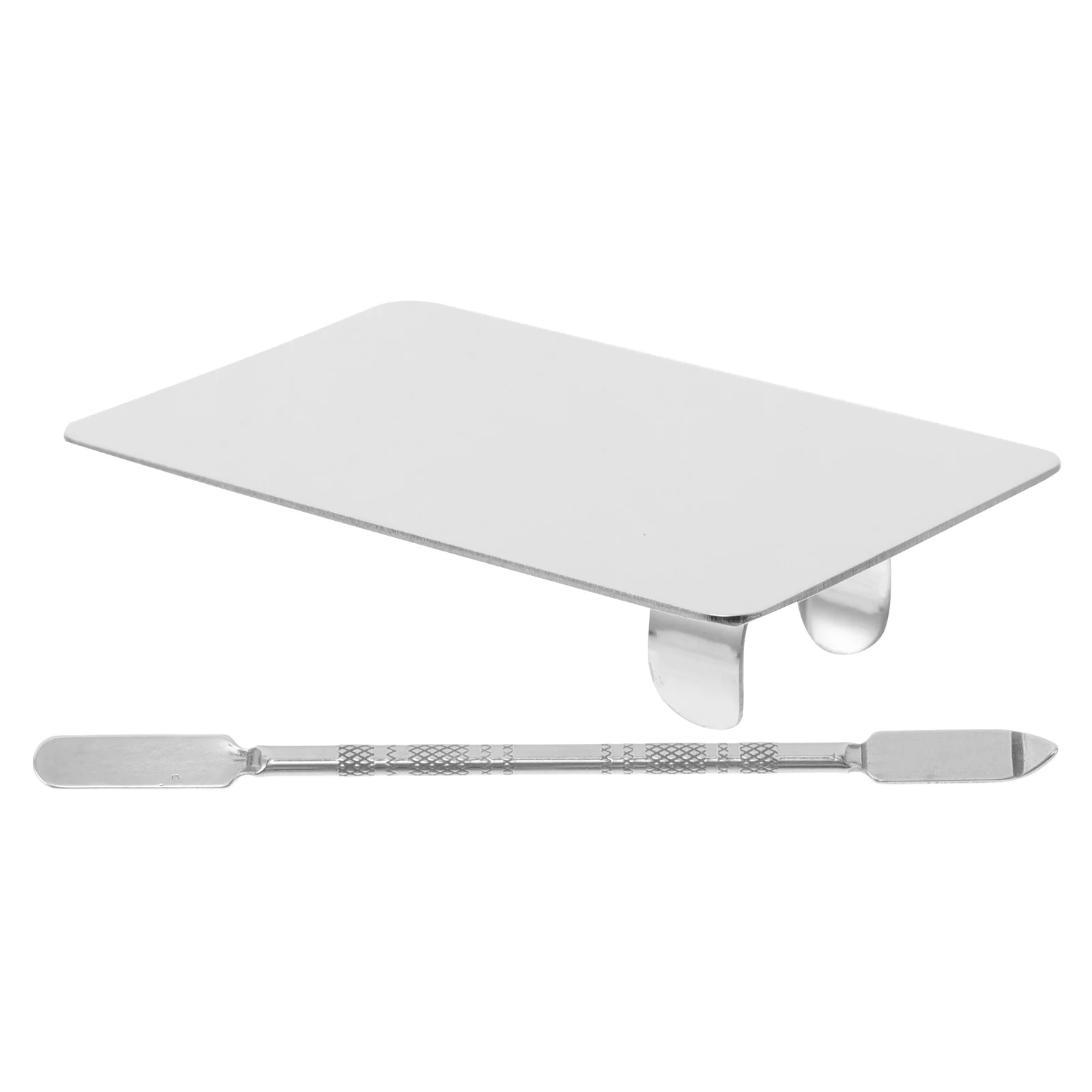 

Nail Paint Palette Square Metal Tray Foundation Mixing Polish Holder Large Capacity Stainless Steel Makeup Tool