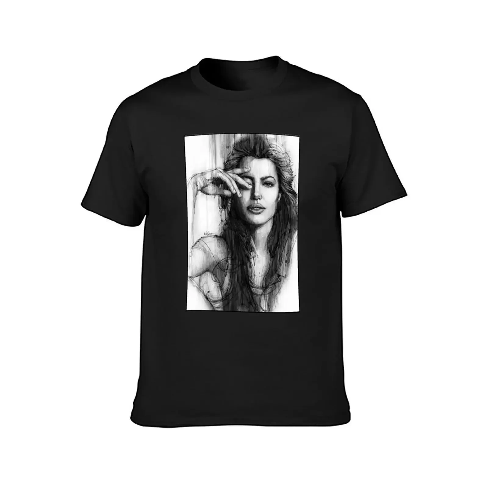 Angelina Jolie T-Shirt oversizeds quick drying customs design your own vintage graphic tee slim fit t shirts for men