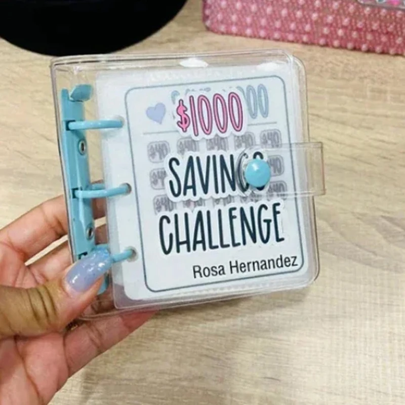 Savings Binder L 1000 Savings Challenge Budget Book With Cash Envelopes Money Binder For Saving Blue