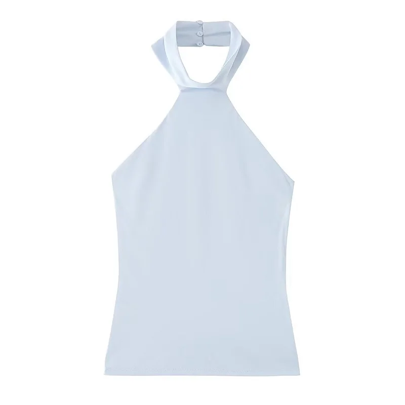 MUJER Halter Crop Top Woman Sexy Backless Tube Top Women Summer Sleeveless Short Tops Woman Camisole Beach Corset Top Female