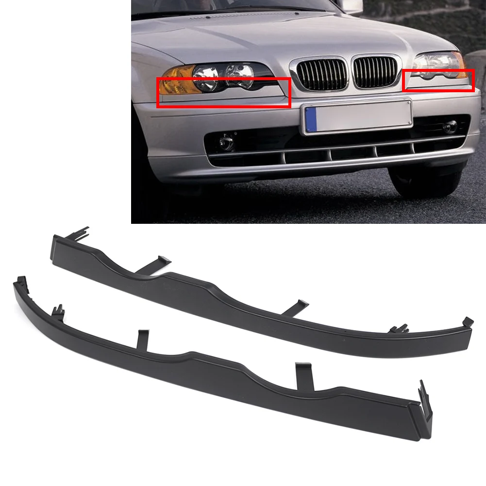 Car Front Bumper Headlight Lower Molding Trim For BMW 3 Series E46 Coupe M3 2-Door 51138208679 51138208680