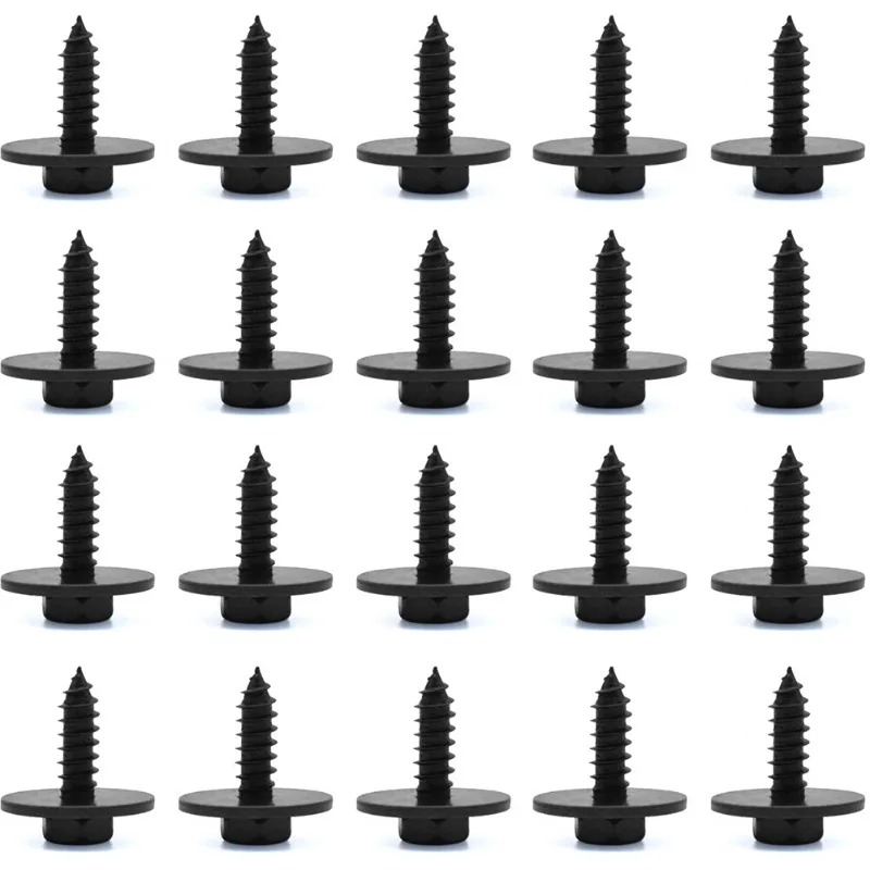 

20/40 шт. автомобильные саморезы с шестигранной головкой, авто крепеж для бампера, болт, шайба, зажим для BMW 07147129160