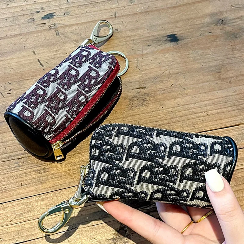 Unisex Key Bag Delicate Multifunction Organizer Wallet Key Bag Portable Coin Purse Zipper Keychain Car Small Key Case Keys Pouch