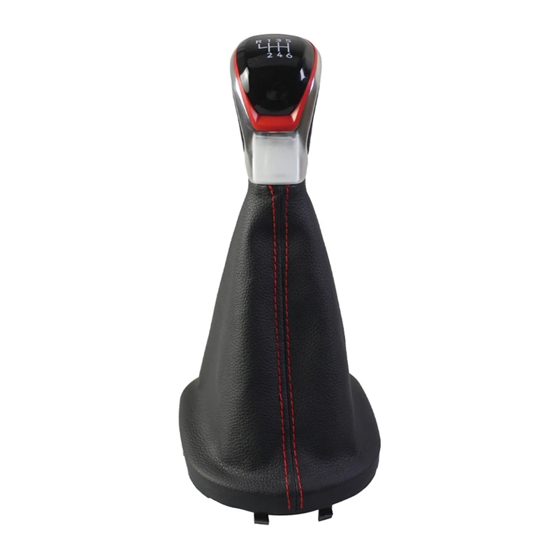 Super Sale For VW Touran Caddy (2003-2011) New Gear Shift Knob MT 6 Speed with Gaiter Boot Cover