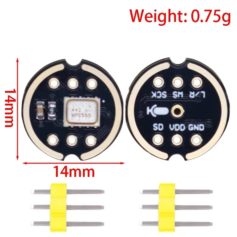 Modul Mikrofon Omnidirectional INMP441 MEMS Presisi Tinggi Daya Rendah Antarmuka I2S Mendukung ESP32