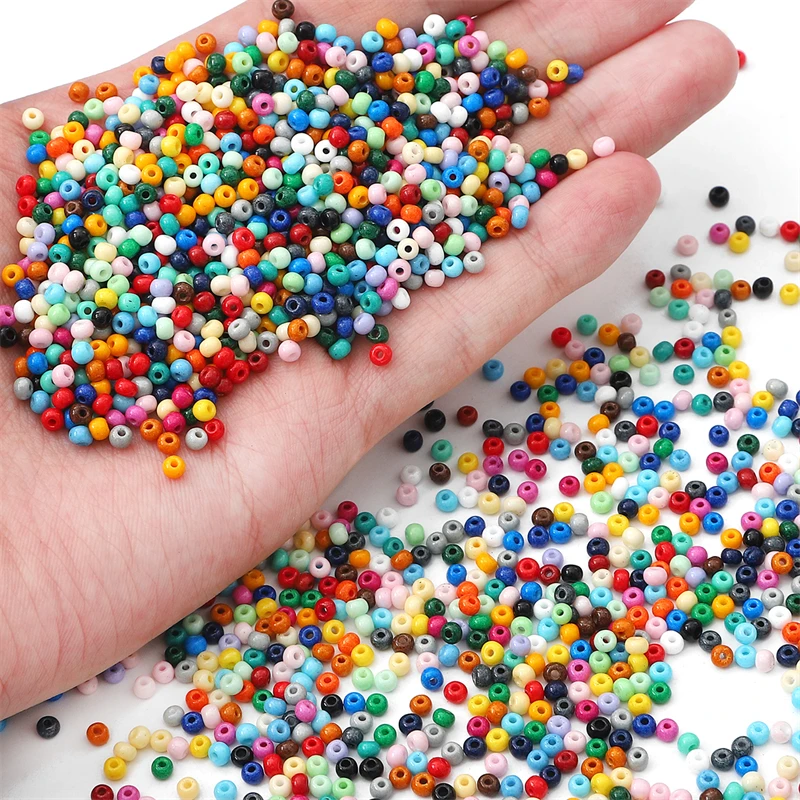 3mm 220pcs Effect of The Lacquer That Bake Charm Czech Glass Seed Beads for Jewelry Making DIY Handmade Bracelet Accessories