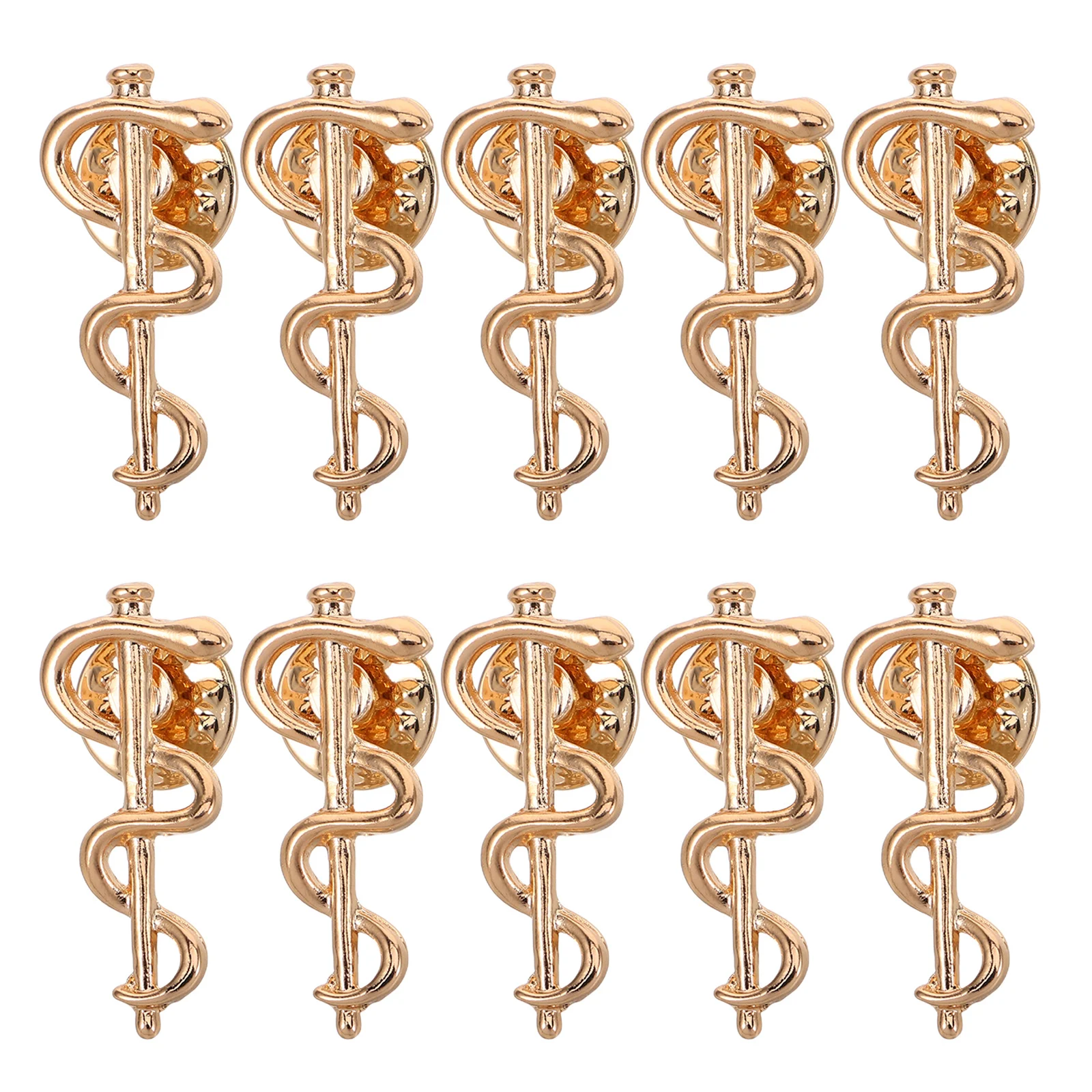 

10Pcs Snake Wrapped Brooch Pin Medical Badge Nursing Doctor Nurse Jewelry Present Accessory Snake Brooch