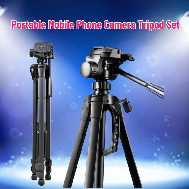 3520 Portable Tripod Set for Mobile Phones and Cameras with 1.5m Tripod for Projection Live Streaming Recording