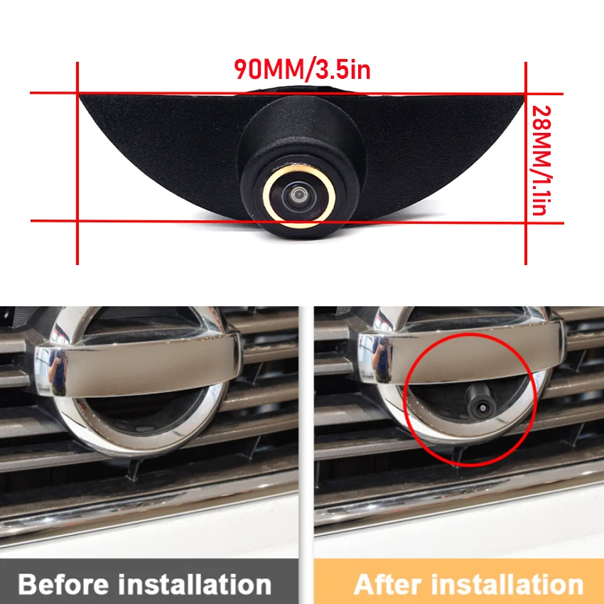 CCD AHD 1080P Vehicle logo Front view camera For Nissan X-Trail Tiida Livina Qashqai fairlady Pulsar Cube Armada Frontier Murano