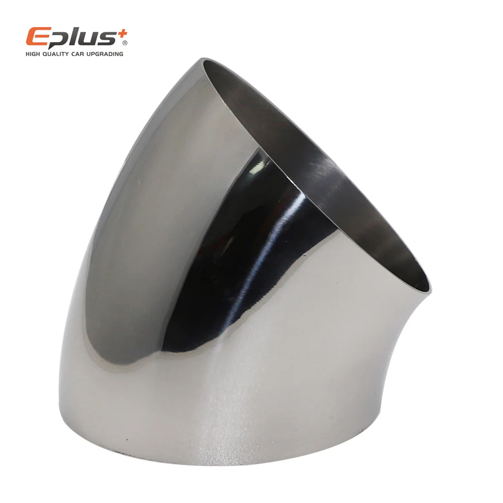 Universal 304 Stainless Steel 45 Degree Elbow Sanitary Welding Pipe Joint Fitting Car Motorcycle Exhaust Pipe Welded Pipe