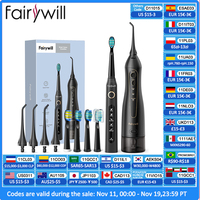 Fairywill Electric Sonic Toothbrush & Water Flosser USB Charge Waterproof 5 Modes 3 Brush Heads Toothbrushes Teeth Cleaner