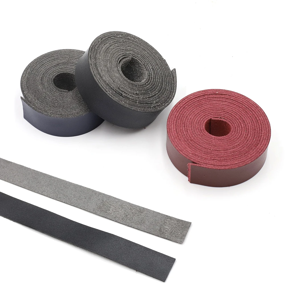 2Meters Leather Strip DIY Handmade Bag Strap Handles Belts Accessories for Handbag Shoulder Bags Crossbody Crafts 1.5 2cm Wide