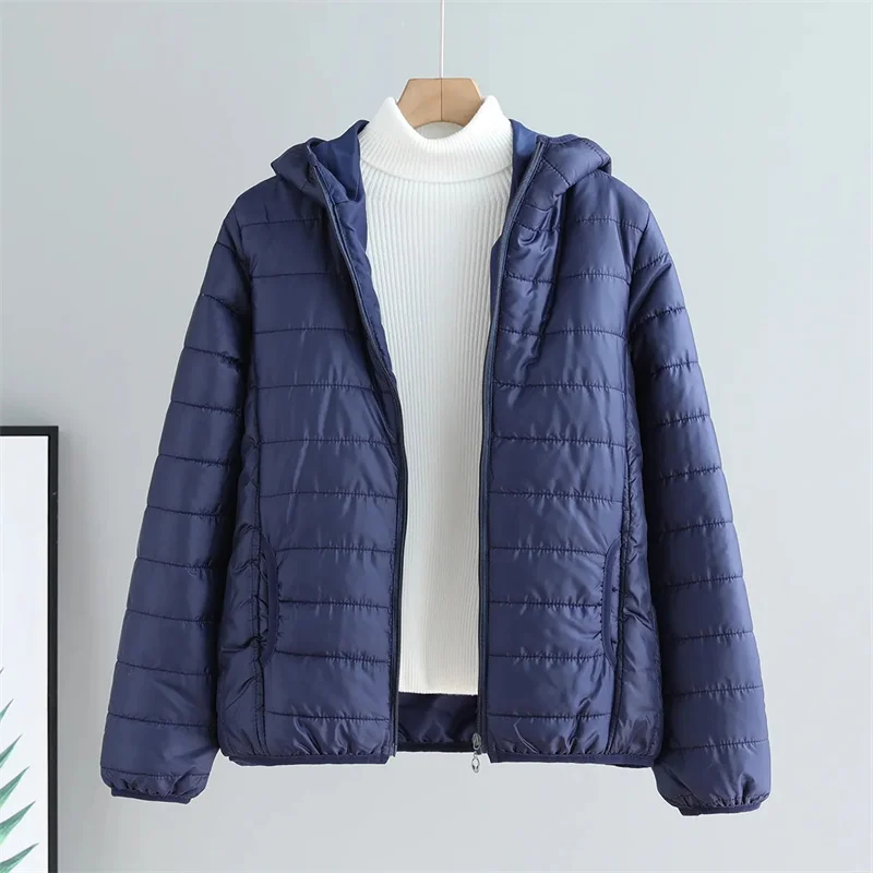 

Autumn Winter 2023 Short Overcoat With Hooded Parkas Female Outwear Tops Thin Cotton-Padded Jacket Women's New Down Coat Ladies