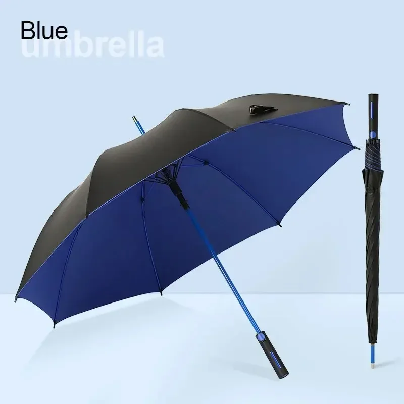 1Pc Large Umbrella, Two-Color Sturdy Vinyl Umbrella Inside and Outside, Large Wind-Resistant and Rain-Proof Business Umbrella