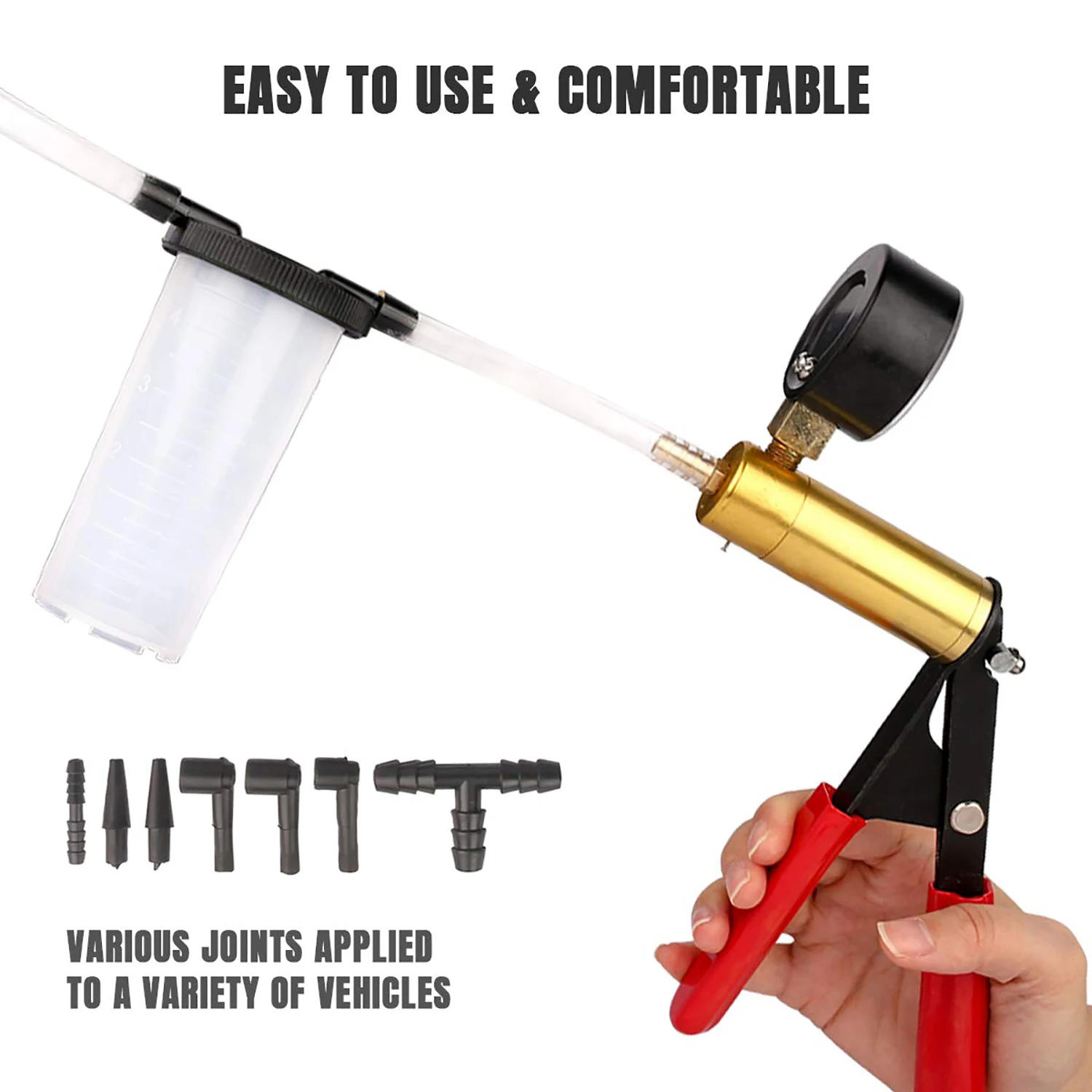 QUNNIE Kit de testeur de pression d'huile, kit d'outils de anoètre, 0 à 140 psi, systèe de