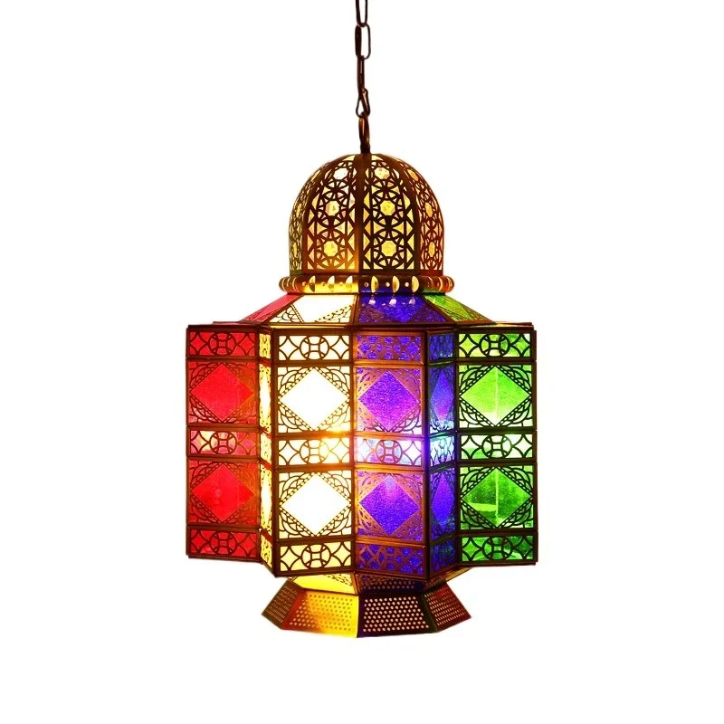 

European color retro chandelier Arabic solder lamp
