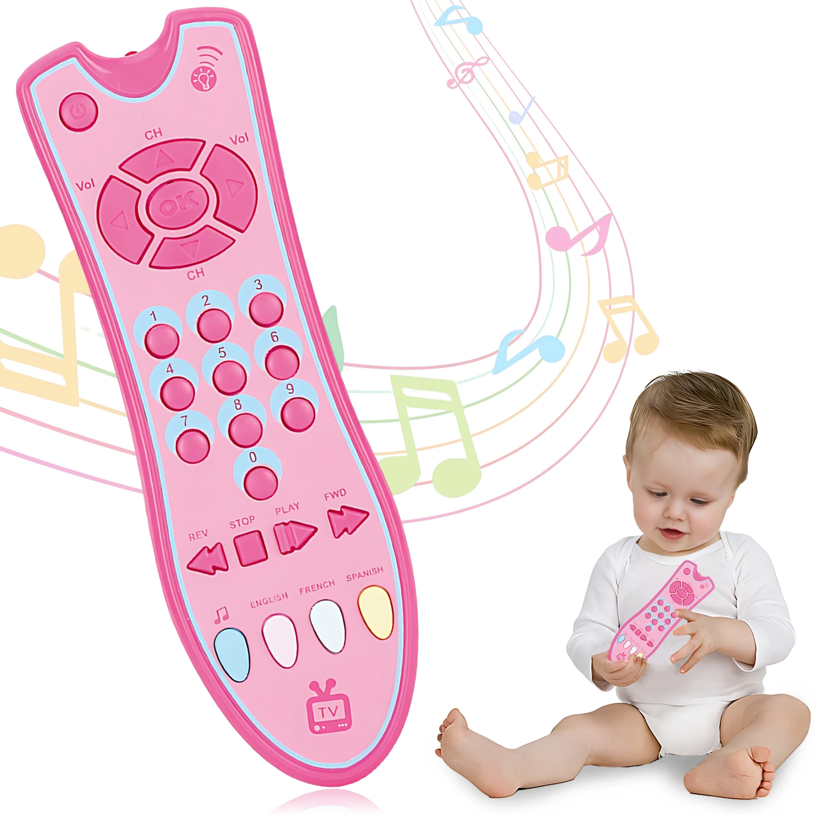 

Детский пульт дистанционного управления для телевизора, игрушка-контроллер, цвет случайный, желтый