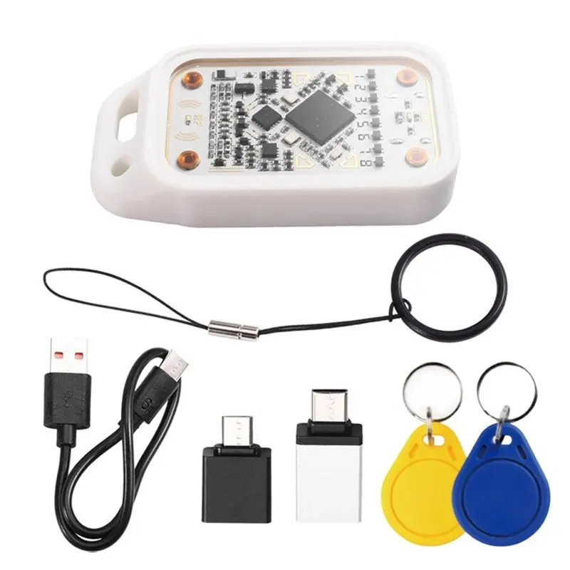 A25P Chameleon V3.0 Read Write RFID Smart Chip Emulator Reader+ 2XUID Keychain 125K 13.56Mhz ID IC Smart Card Tag Copyer Cop