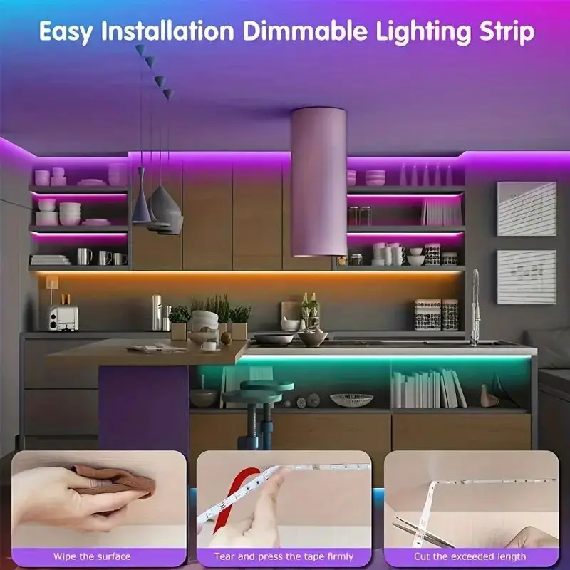 1-15m LED Strip Lights RGB SMD 2835 24-Key Remote Control TV Backlight 5V USB Led Flexible Ribbon Diode Tape For Home Room Decor