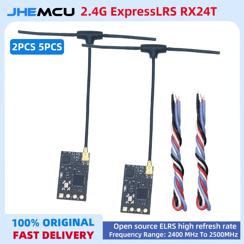 

JHEMCU ExpressLRS RX24T 2,4G ELRS Радио Nano Приемник дальнего действия для FPV Racing Дроны для фристайла DIY Запчасти
