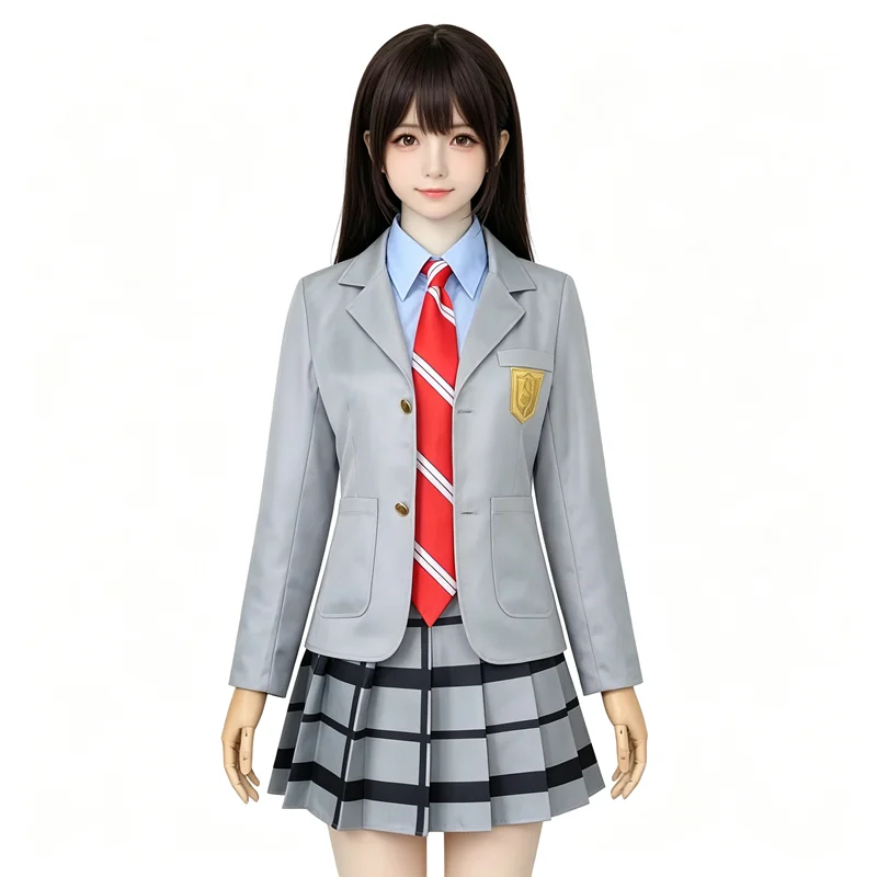 Disfraz de Cosplay de Anime Miyazono Kaori, Uniforme Escolar JK de Your Lie in April, Traje de Cosplay para Halloween para Mujeres