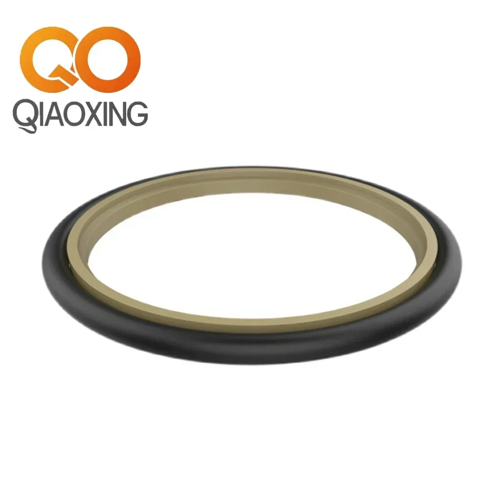 RS Type Step Seal Hydraulic Seals Bronze PTFE+NBR 40MPa Bidirectional -30~100°C for Cylinder/Excavator RS-100x110.7x4.2-4PCS