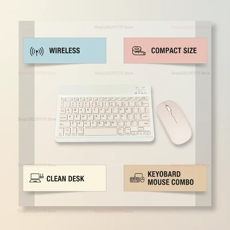 

Миниатюрная беспроводная Bluetooth-клавиатура и мышь для iPad, телефонов, планшетов Android, портативная компактная клавиатура с длительным временем автономной работы