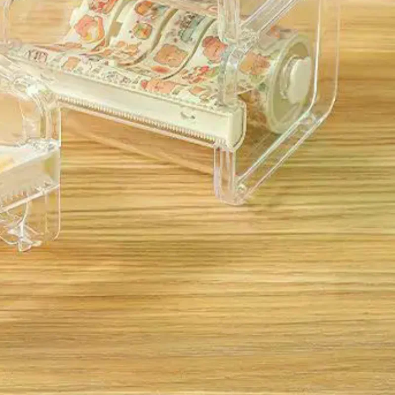 الإبداعية اشي الشريط القاطع مجموعة الشريط أداة شفافة حامل الشريط موزع اللوازم المدرسية مكتب القرطاسية للطلاب #1