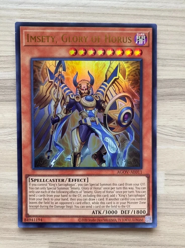 

Yugioh KONAMI Duel Monsters AGOV-AE011 Imsety, Glory of Horus Ultra Rare Asian English Collection Mint Card