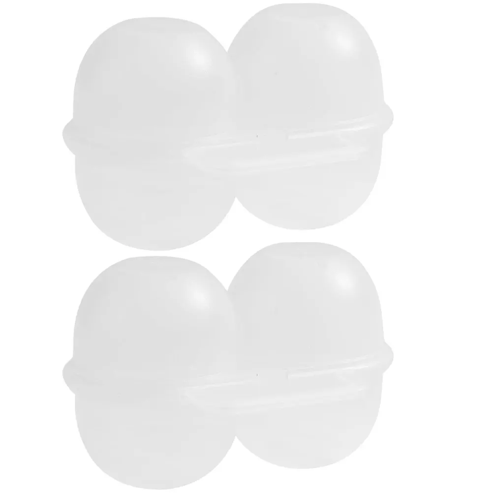

2pcs Portable Egg Box Outdoor Lightweight PP Container Grid Design Egg Storage Boxes Camping Picnic Barbecue Durable Boiled