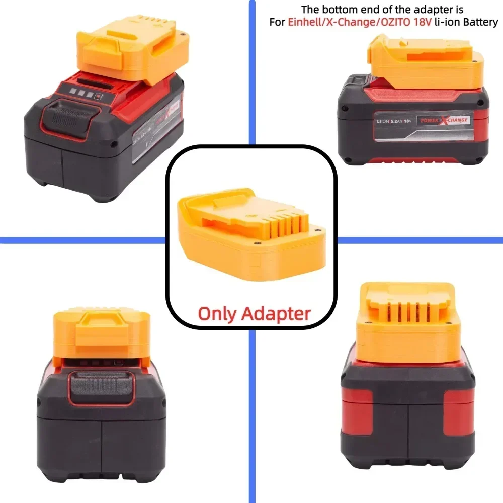 Imagem -05 - Adaptador Conversor para Bateria de Lítio Einhell X-change Ozito 18v para Ferramenta de Perfuração sem Fio Dewalt xr 18v 20v Apenas Adaptador