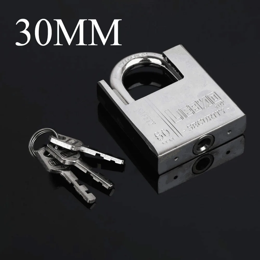 Keyed Padlock Waterproof Antirust, Multifunctional Padlock,Anti-Theft Lock Pry Door Lock Unlocked Head Window Lock