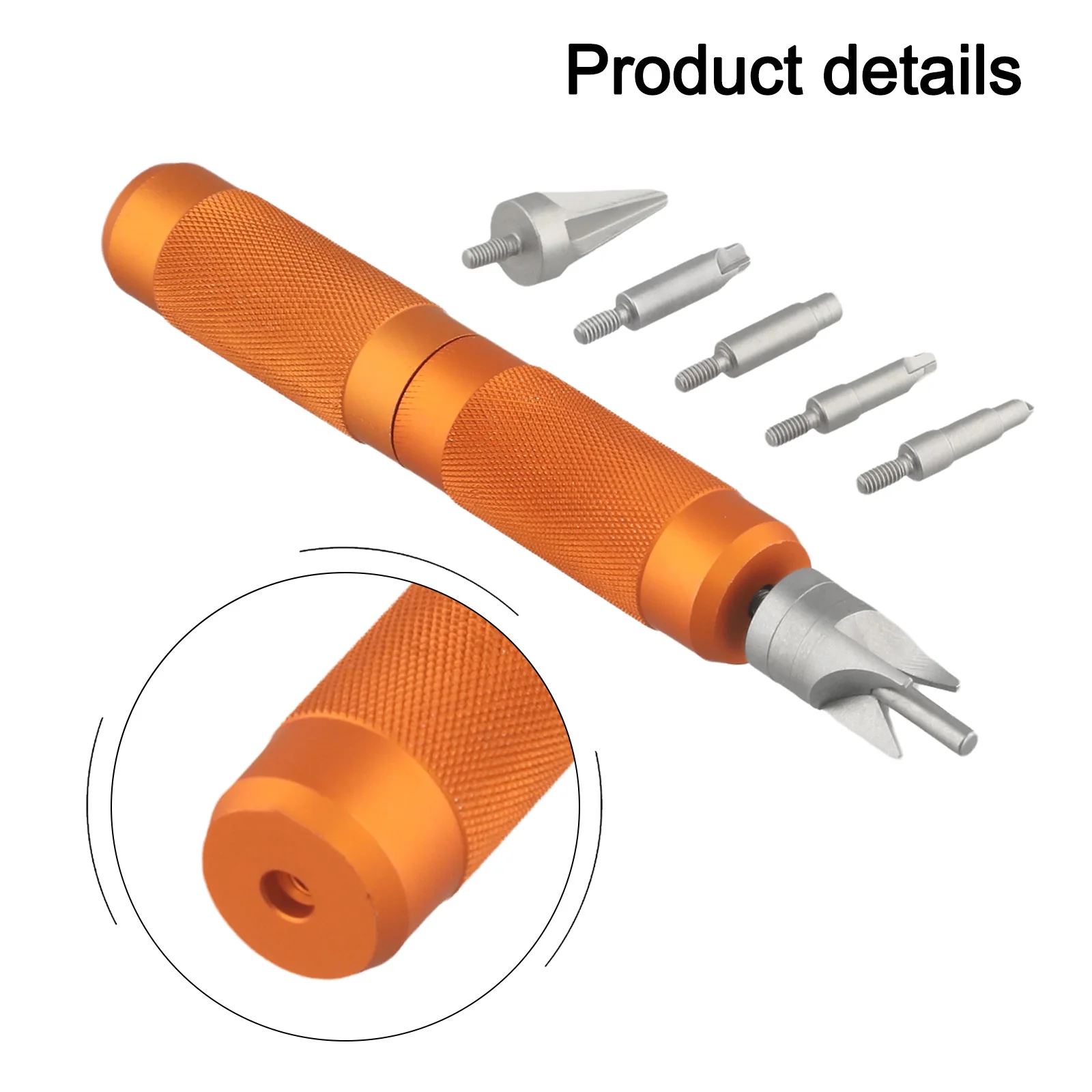 Practical Deburring Tool Featuring a Detachable Handle and Six Drill Bits Designed to Remove Burrs Effectively