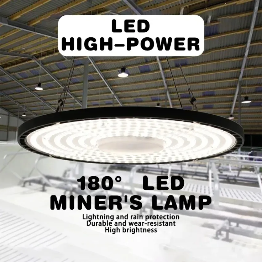 High Bay Light UFO LED 100-200W IP65 Waterproof Commercial Factory Light Warehouse Garage Workshop Market Industrial Lamp