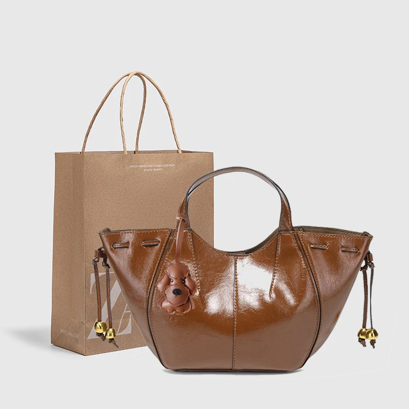 

New France PU Leather Tote Large Capacity Women's Senior Sense Shoulder Underarm Bag Fashion Trend Magnetic Snap Interlayer