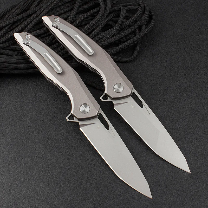 Kesiwo SH01 Tactical Folding knife D2 Blade Aluminium Carbon fiber Wood Handle Pocket Outdoor Hunting Fishing Camping knife