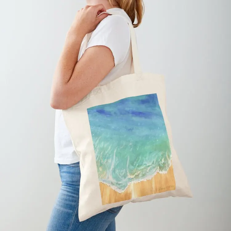 

Shoreline Shimmer by Gregory D White Tote Bag Customizable tote bag Big bag Women's shopping Shopping bags