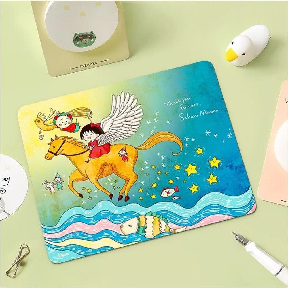 Cartoon C-Chibi M-Maruko-Chan Mousepad Cute Silicone large/small Pad to Mouse pad Game Size for Game Keyboard Pad