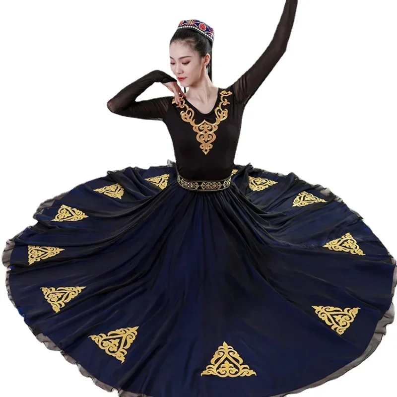 Xinjiang Uygur Dance National Costumes Folk Dress tradizionale Nations Minority Hmong Festival Dance Performance Hanfu Outfits