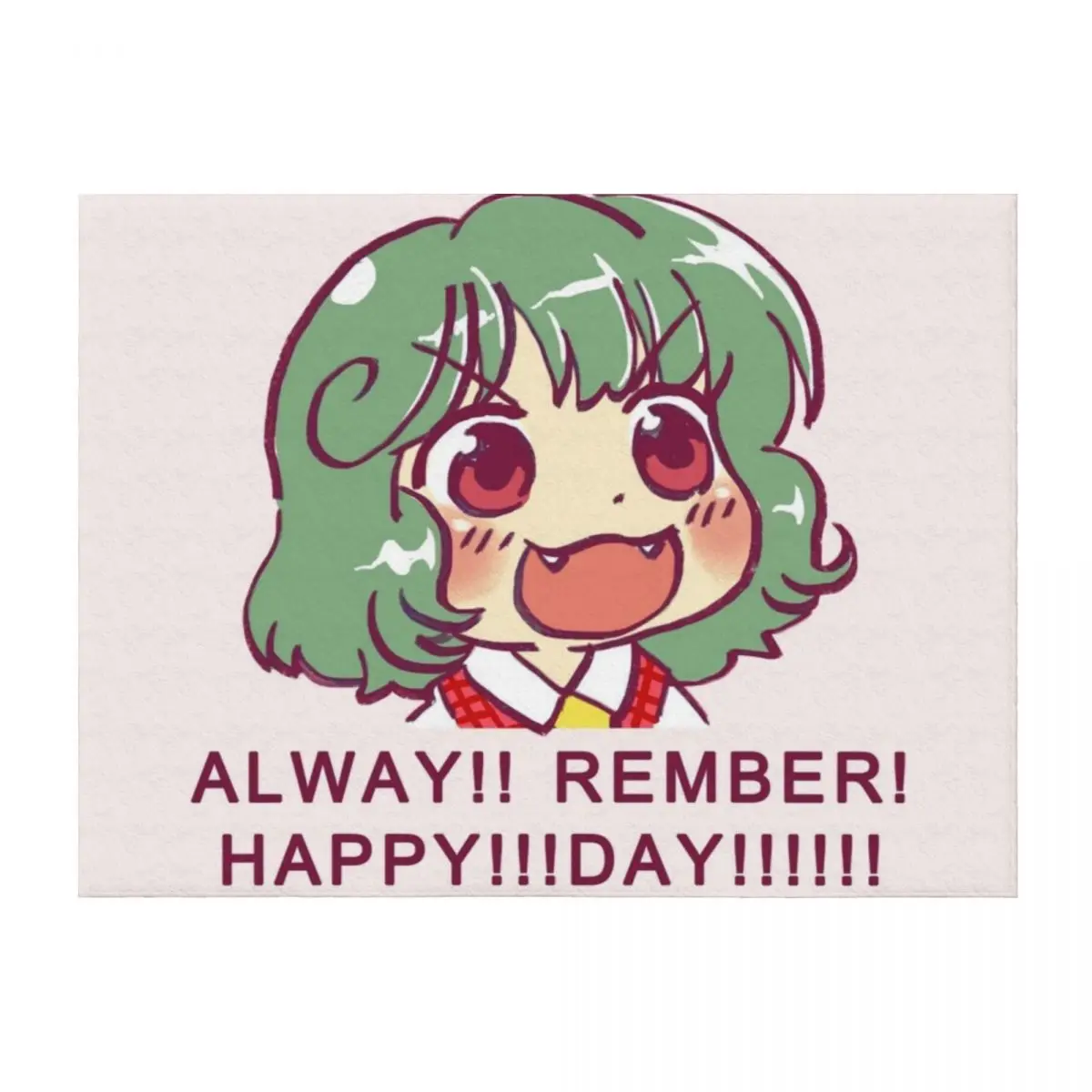 

I draw extra loud pls rember happy day yuuka kazami / touhou meme Throw Blanket Blankets For Sofas manga Blankets