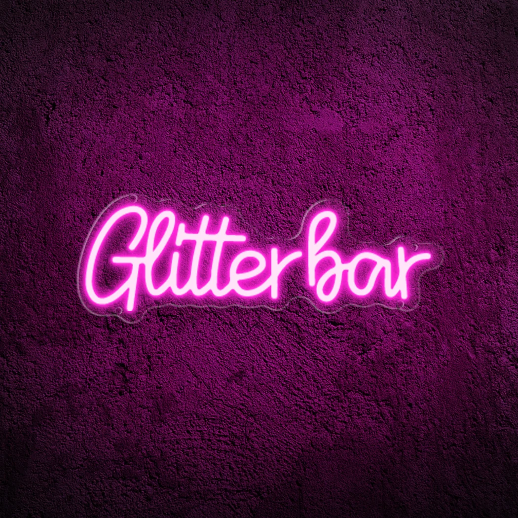 Glitter Bar Neon LED Sign for Bar Party Pub Clubs Bedroom Business Luminous Sign Neon wall decoration Room decor Lights