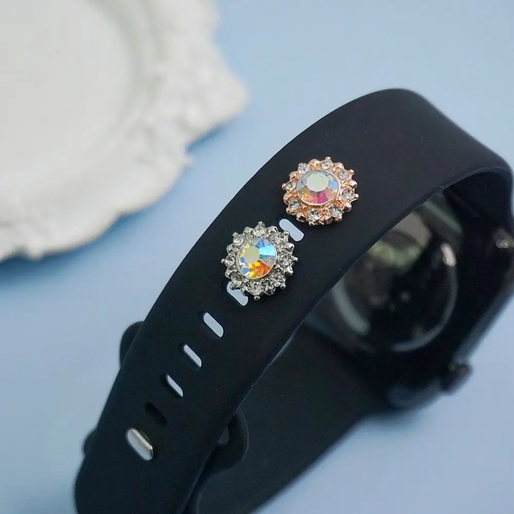 Metal Watch Band Ornament Decorative Tool Flower Wristbelt Charms Cross Decorative Nail for Apple Watch Band