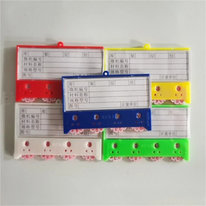 Wholesale Magnetic Labels Four Wheels 65 * 100mm Counting Inventory Signs Material Inventory Warehouse Shelf Labels